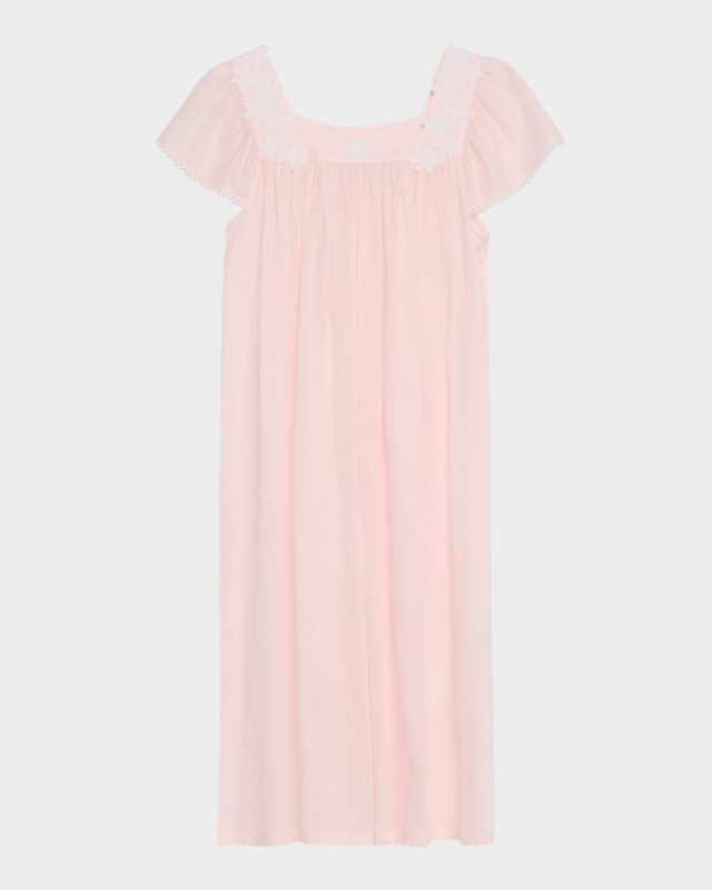 Camilla-2 Ruched Floral Applique Nightgown